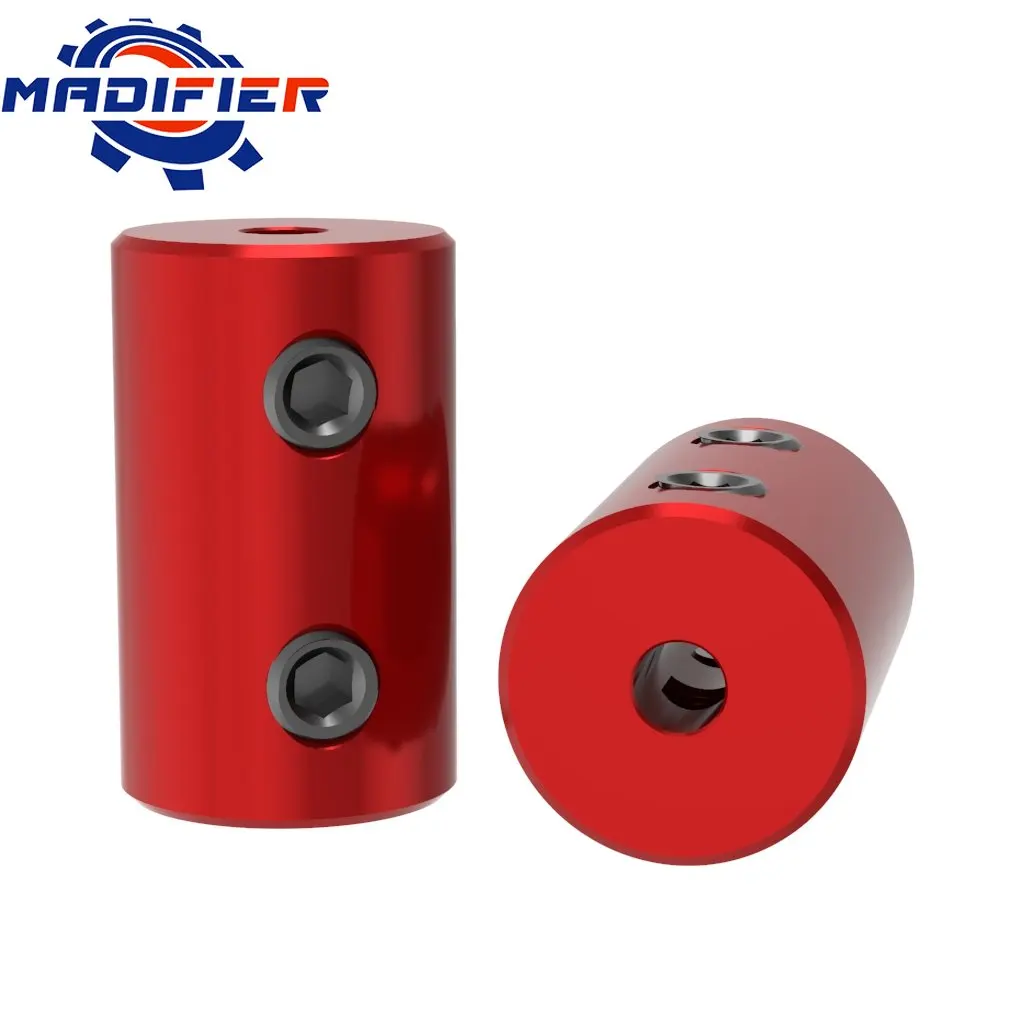 D12 * L20 Rot Aluminium Starre Wellenkupplungen Bohrung 2mm 2,3mm 3mm 3,17mm 4mm 5mm 6mm 3D Drucker Teile Schrittmotor Image