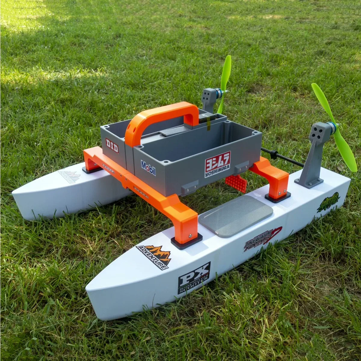 RC Boot 60 cm Doppel Rumpf Wind-Powered Fernbedienung Boot Bürstenlosen Motor Rettungs RC Boot Kit Erwachsene Spielzeug Image