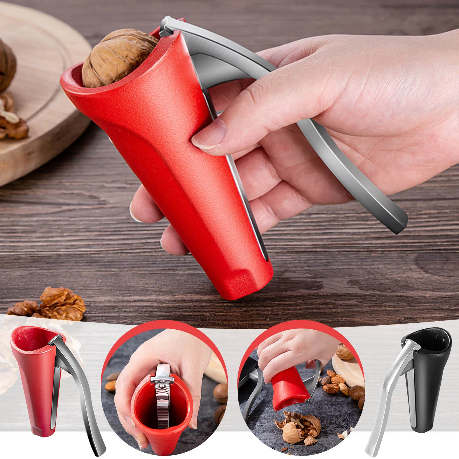 Haselnuss Nussknacker Zangen Schnell Walnut Gadgets Clip Maschine Aluminium Legierung Kastanien Scheller Opener Schneider Clamp Küche Werkzeug