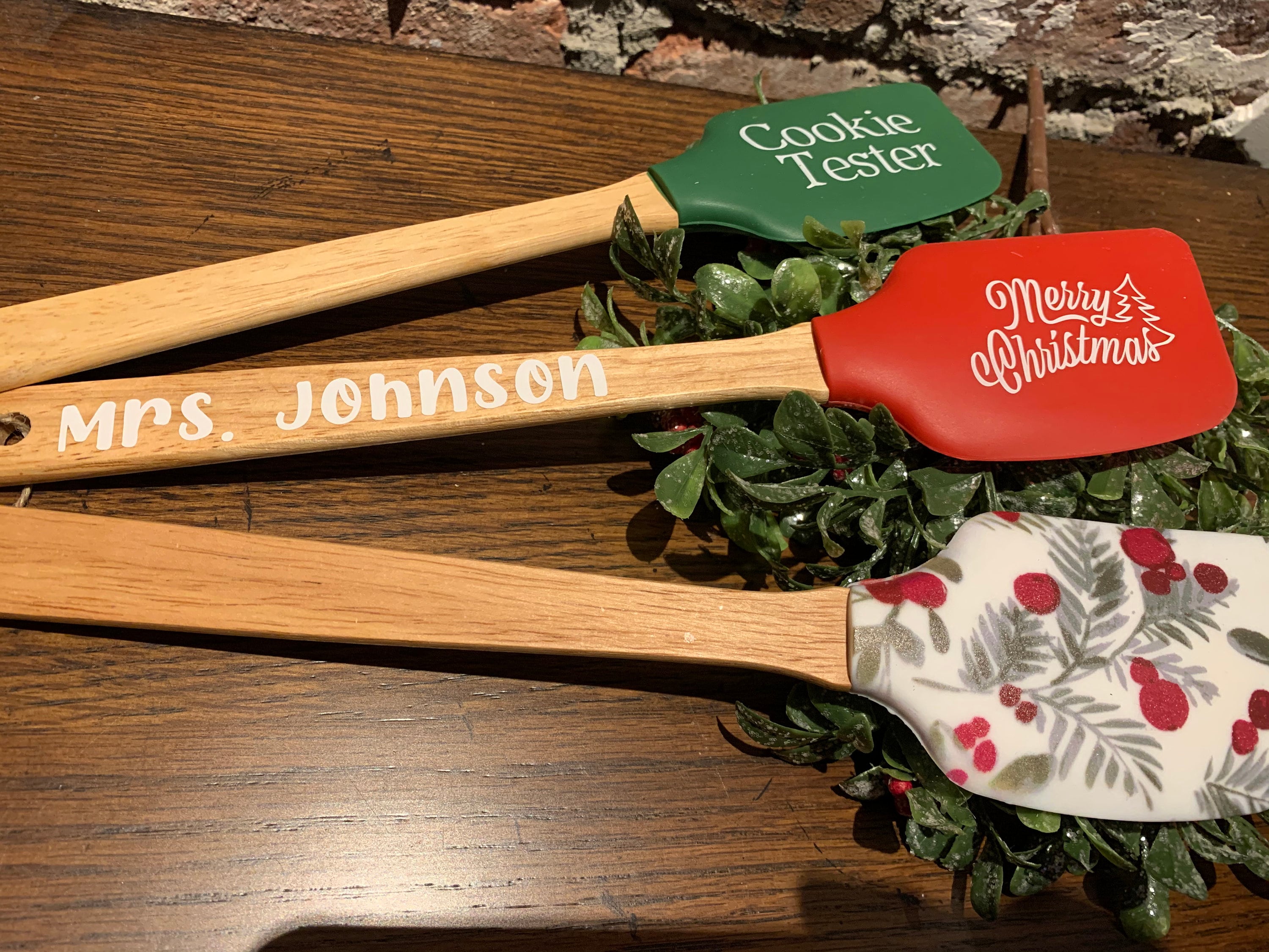 Spatola per insegnanti; regalo per insegnanti; regalo di Natale per insegnanti; regalo personalizzato per insegnanti; spatola di Natale per insegnanti