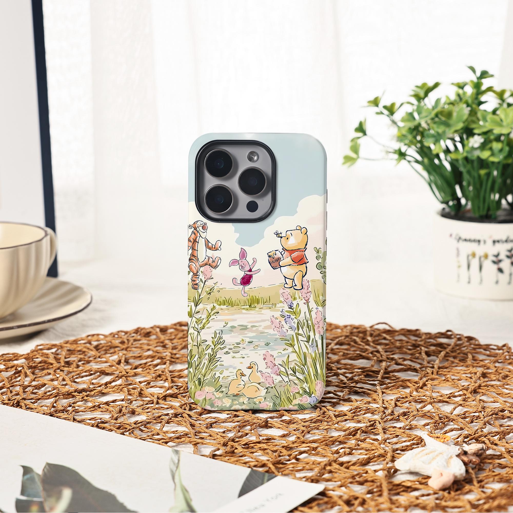 Custodia per iPhone Winnie the Pooh per iPhone 17, iPhone 17/16/15/14 Pro Max, iPhone 17 Air, iPhone 16+, iPhone 15 Pro, iPhone 13 mini