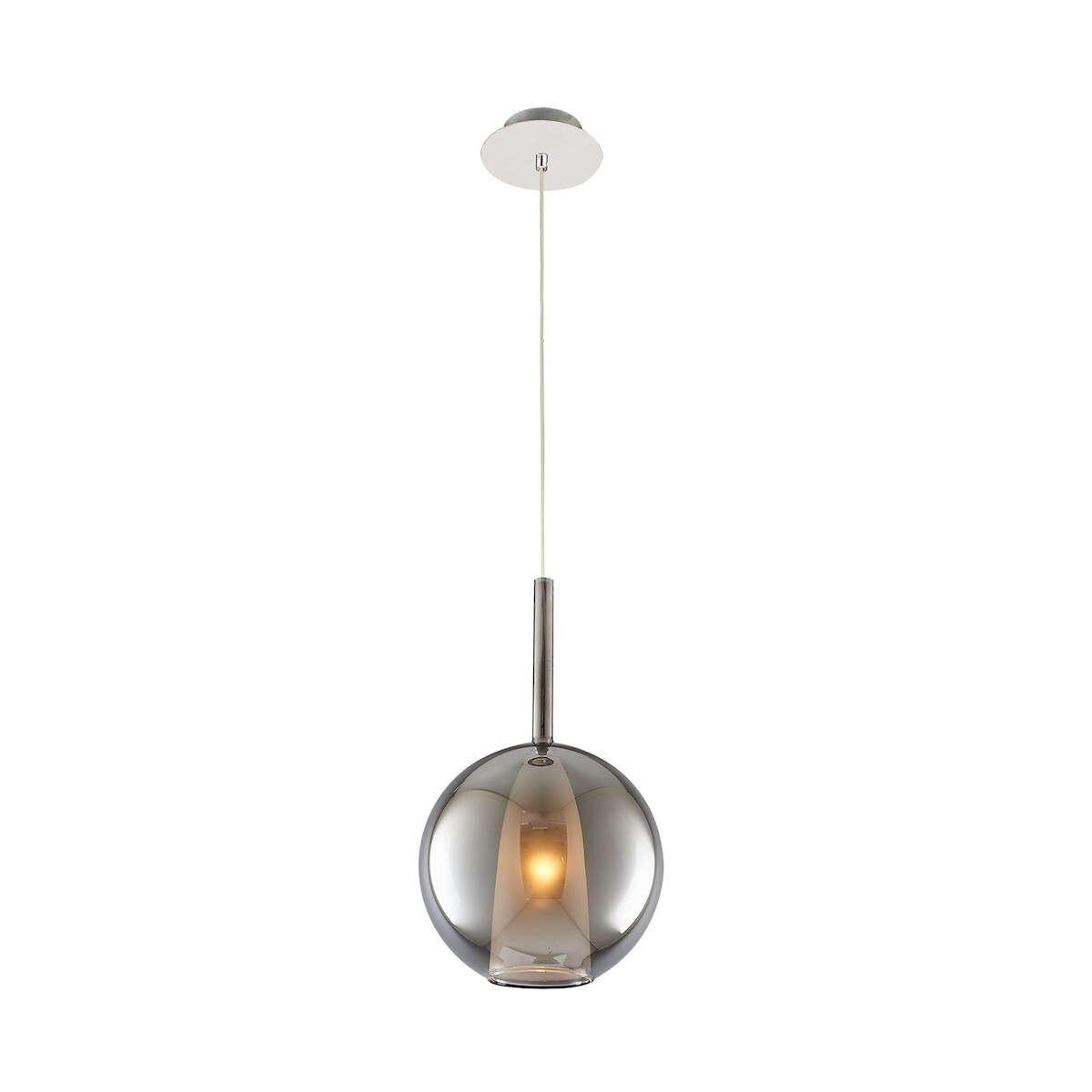 WellHome - Deckenleuchte 25x25x120cm mit verchromter Metallstruktur - 1 x E14 40 W Fassung Image