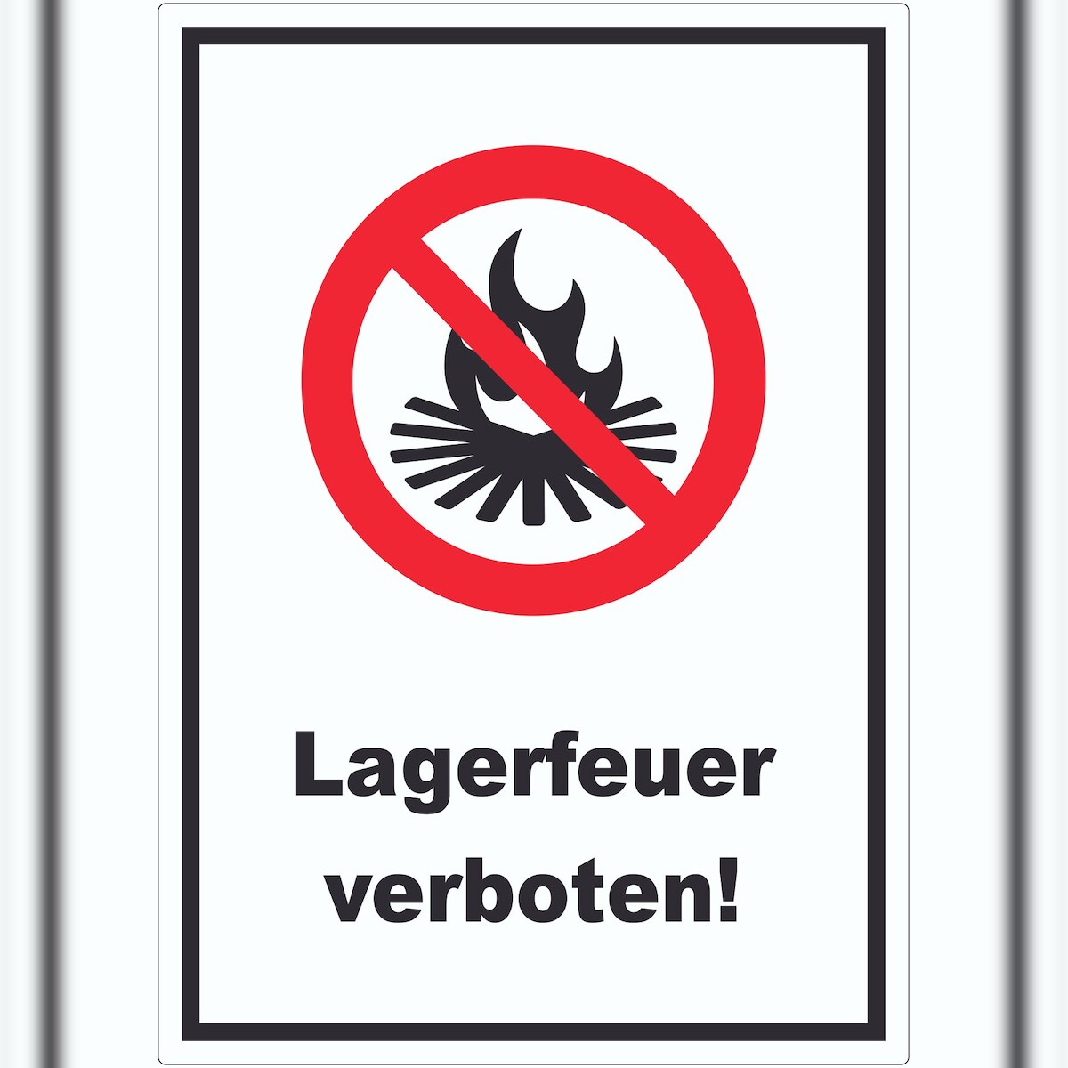 HB-Druck Lagerfeuer verboten Aufkleber A8 (52x74mm) Image