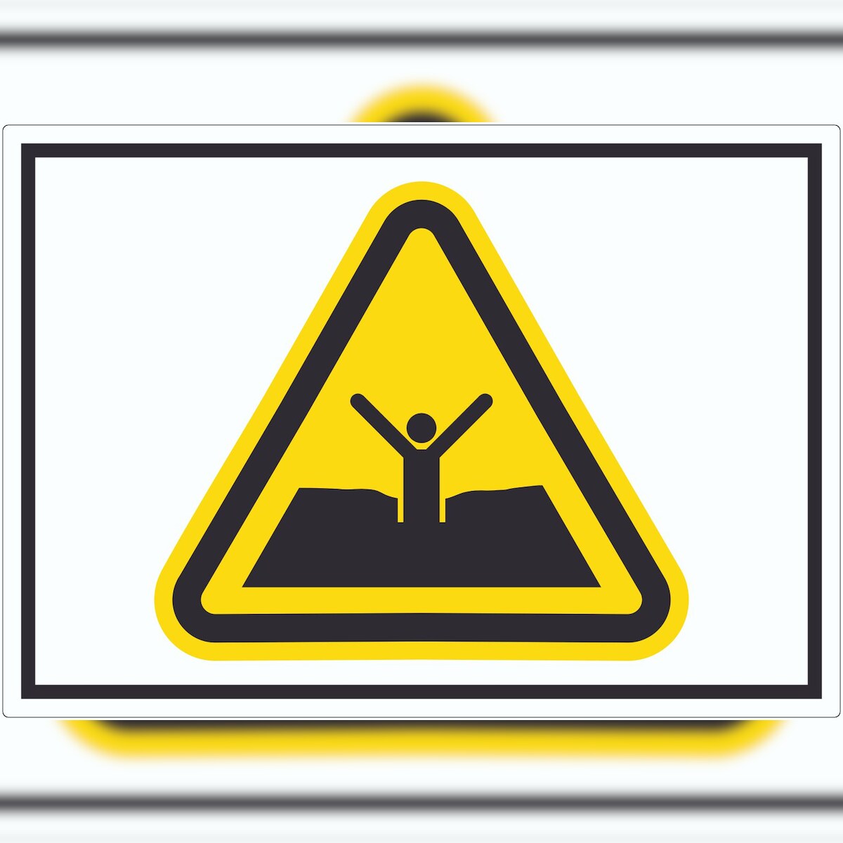 HB-Druck Aufkleber Warnung tiefer Schlamm Symbol A1 (594x841mm) Image