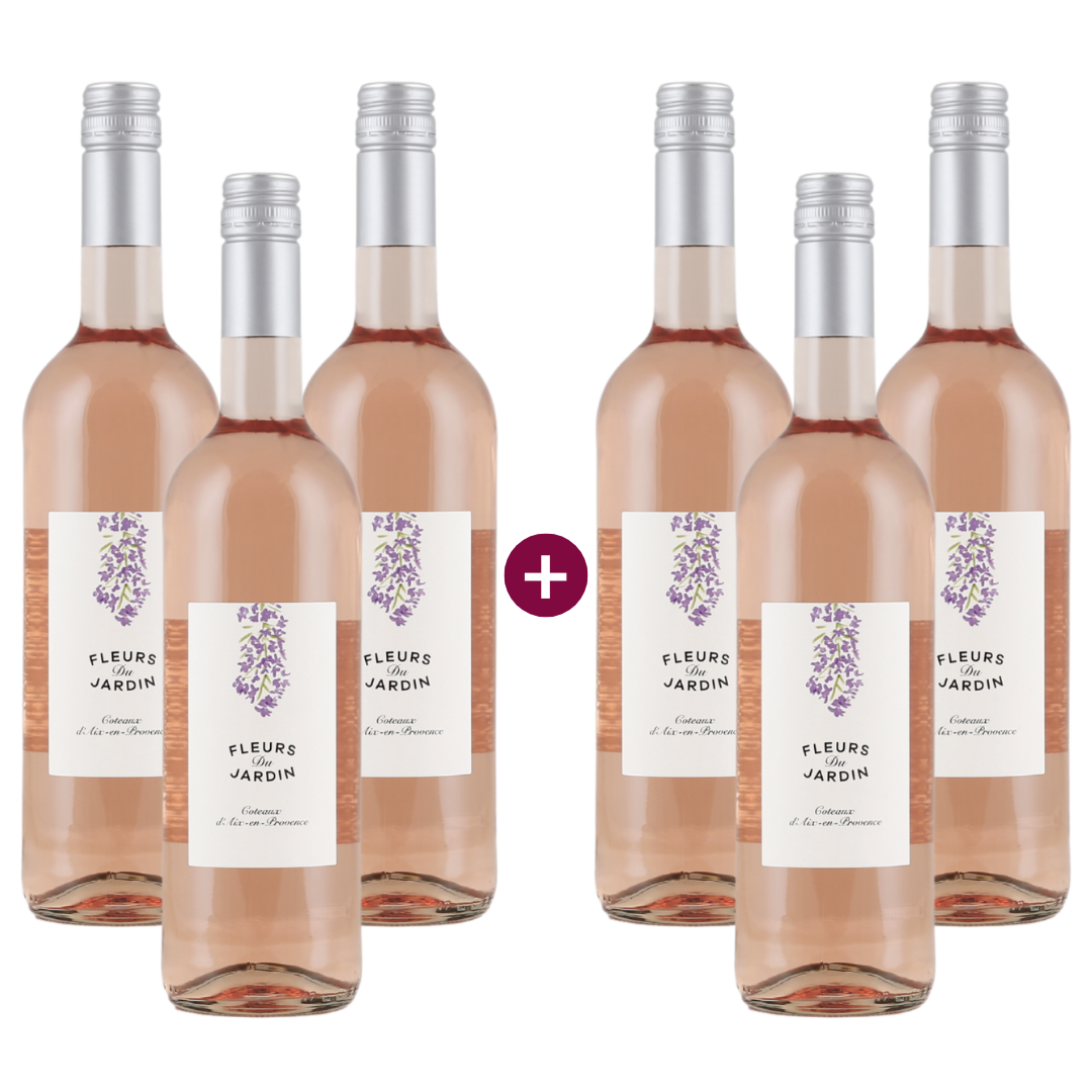 3+3 Fleurs du Jardin Coteaux d'Aix-en-Provence Rosé 2024 Image