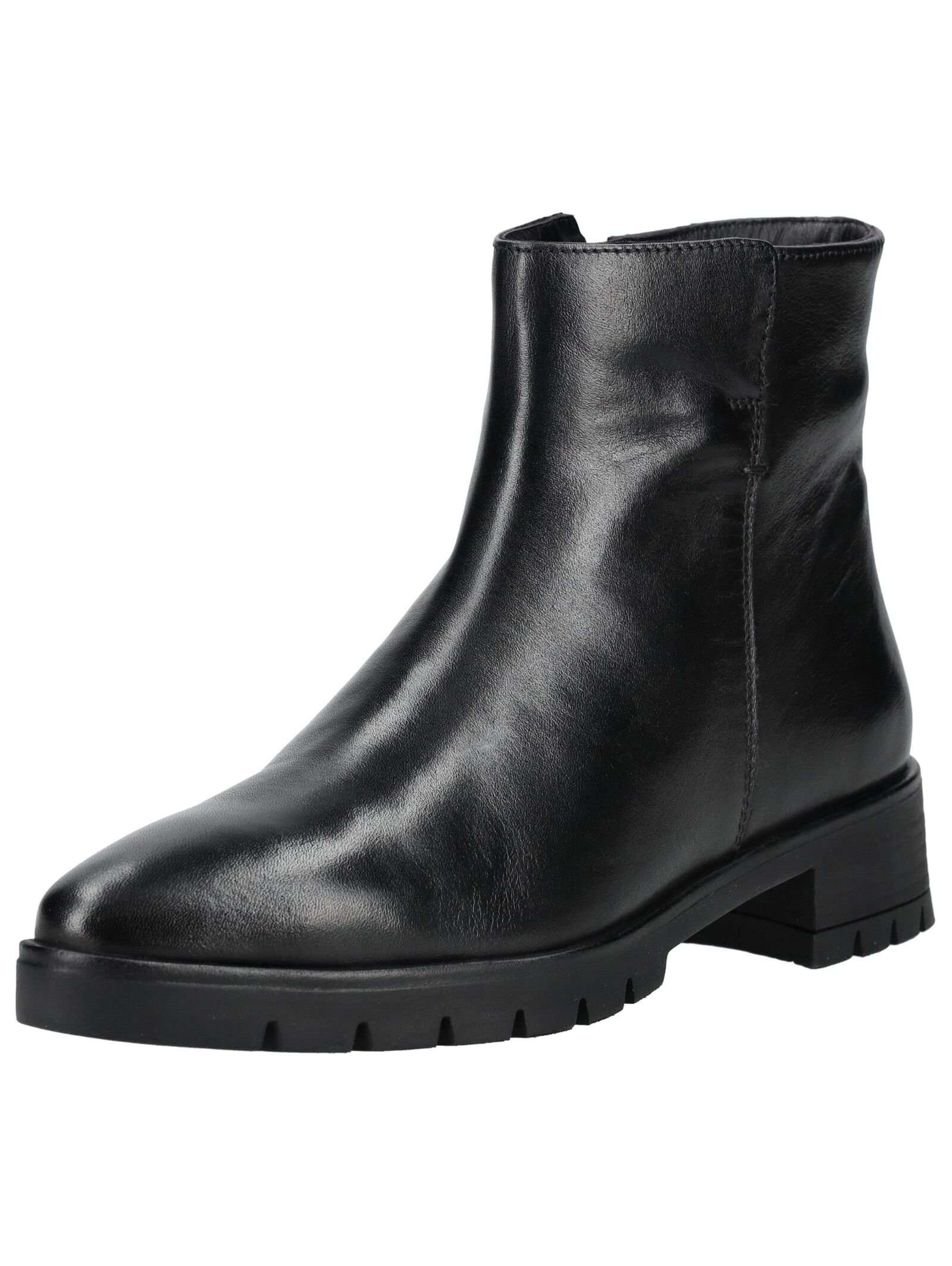 Stiefelette ARA "Ara Stiefelette Leder", Damen, Gr. 37, schwarz (schwarz lack), Leder, Schuhe Stiefelette