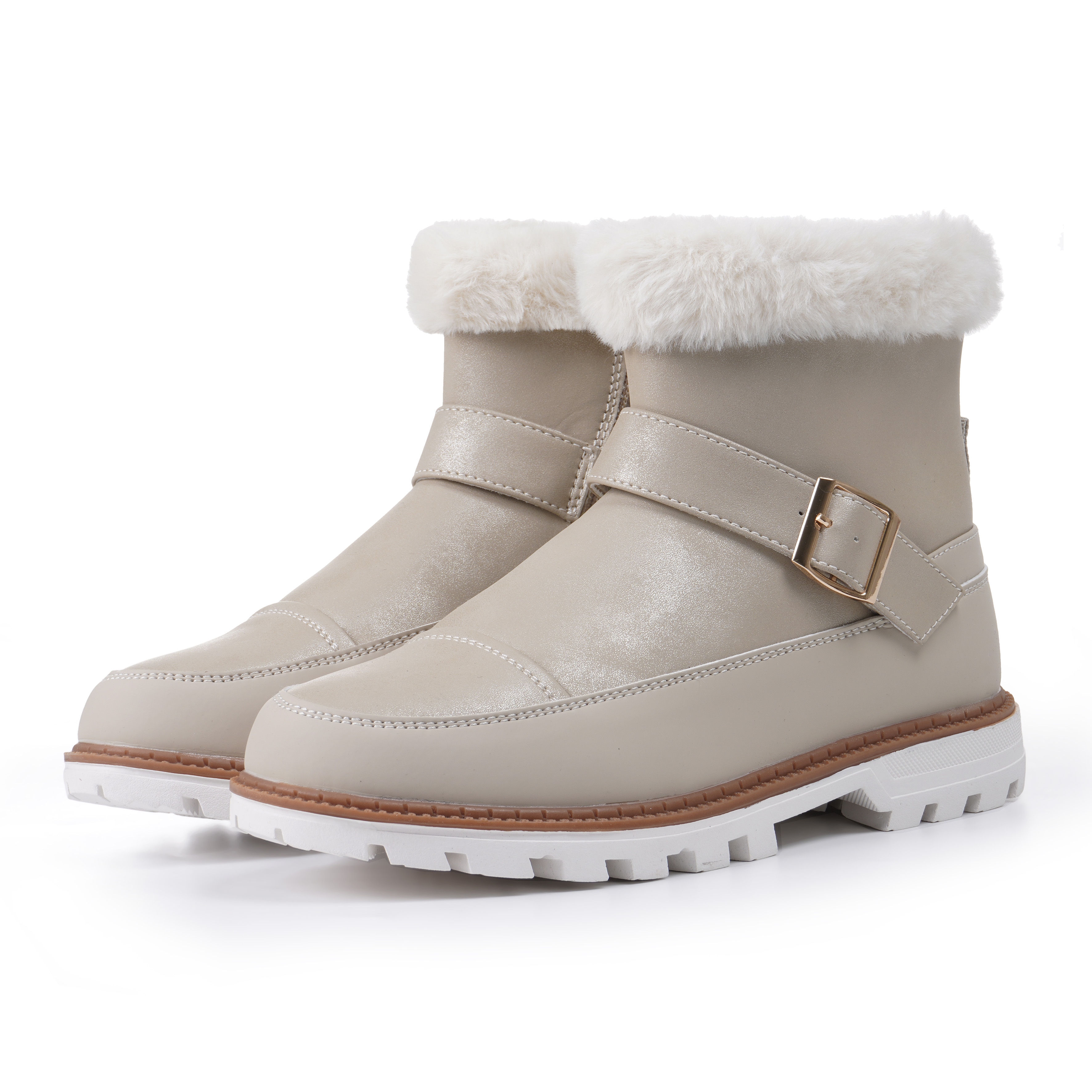 Winterboots LUHTA "MALLIKAS MS", Damen, Gr. 42, natural weiß, Synthetik, Textil, Schuhe Winterboots, Winterschuhe, Winterstiefel, Snowboots, gefüttert