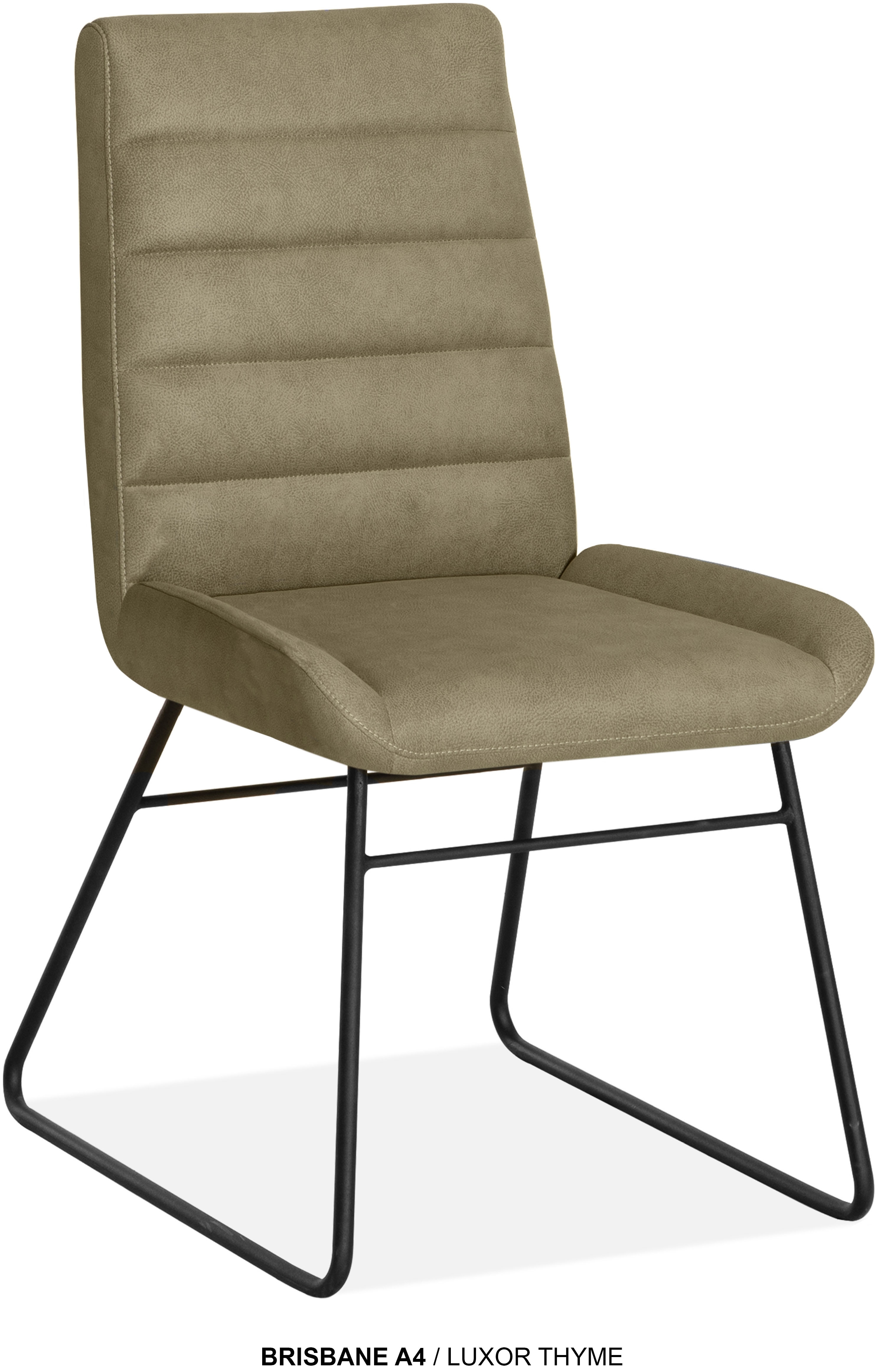 Esszimmerstuhl OMG DESIGN "Brisbane", thyme, schwarz, thyme, B:51cm H:93cm T:61,5cm, Polyester, Stühle, Esszimmerstuhl, Esszimmerstuhl, pflegeleichter Bezug Image