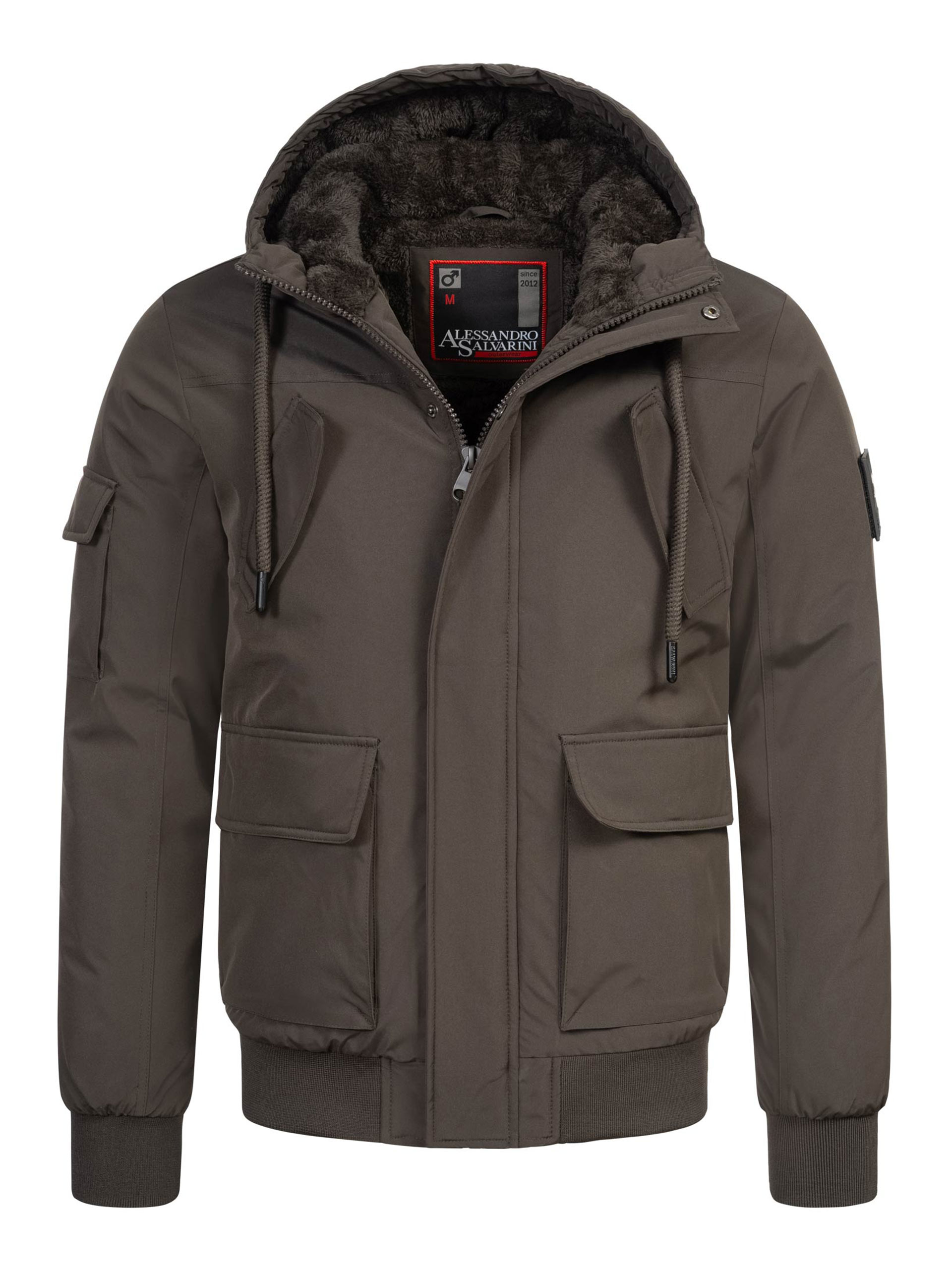 Alessandro Salvarini Herren Winterjacke AS-432 – Klassisch, Mit Fleecefutter & Kapuze Image