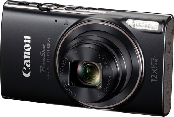 Canon PowerShot Elph 360 HSA Camera - Black 20.2MP, 12X, 3", 1080P