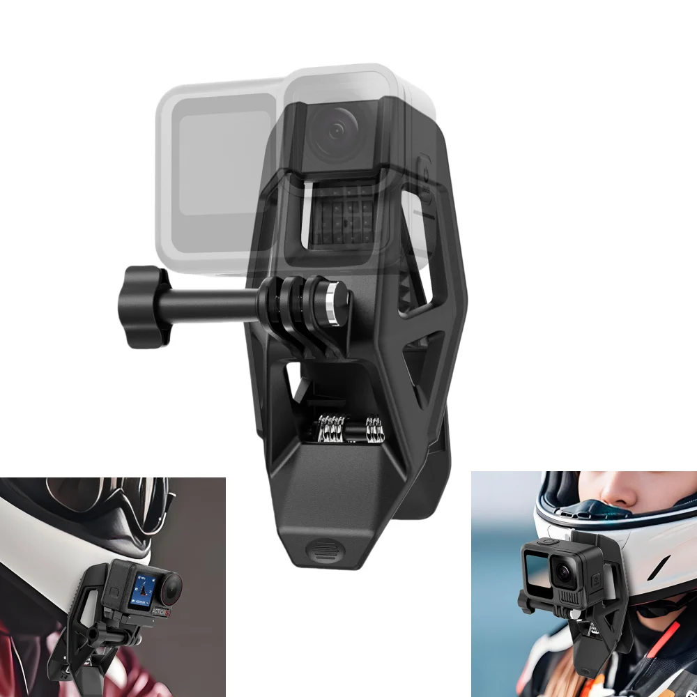 Universal Motorrad Helm Kinn Halterung Halterungen Clip für DJI Osmo Action 5pro 4 Gopro 13 12 11 10 Insta360 Kamera Zubehör Image
