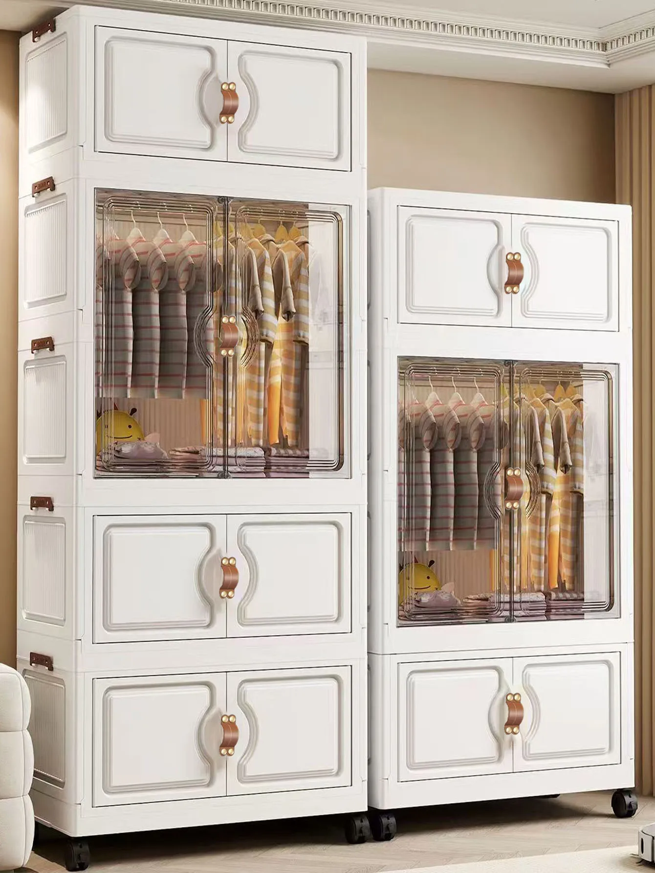 Kindergarderobe, Aufbewahrungsschrank, Wohnzimmer, faltbar, Schlafzimmer, Aufbewahrungsschrank, große Kapazität, einfacher Baby-Garderobe, Multi
