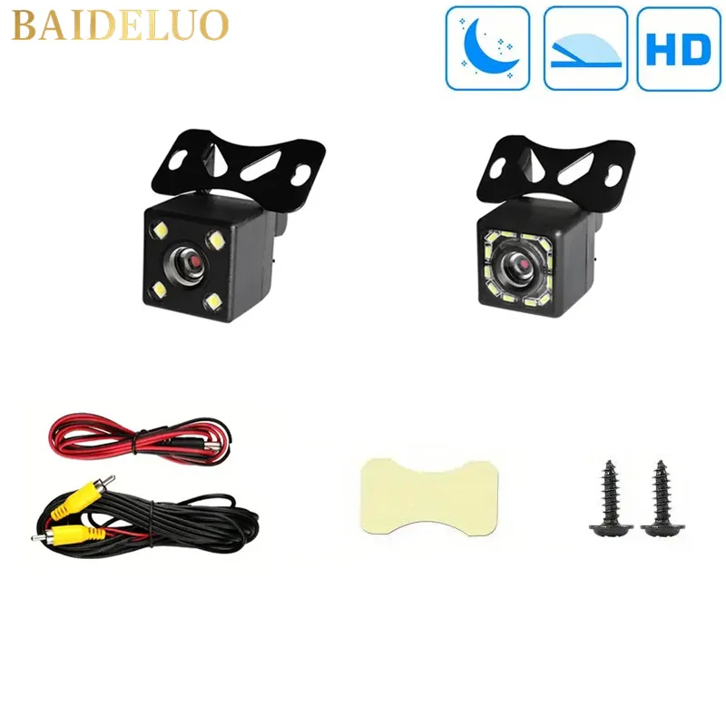 Auto Rückfahrkamera HDWeitwinkel Rückansicht Video Fahrzeug Kamera Backup Reverse Kamera 12/4/8LED Nachtsicht parkplatz Kamera Image