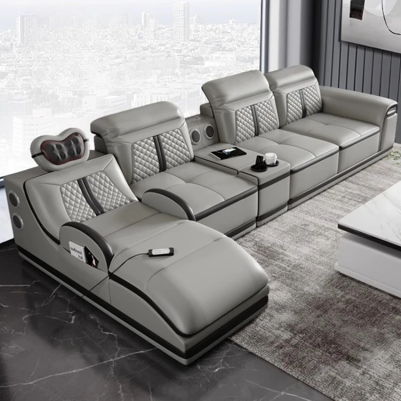 Luxuriöse minimalistische Sofas, moderne Ledersofas, Designer-Sofas, Massage, Lazy Salas Y Sofas, Muebles Economicos, Wohnmöbel