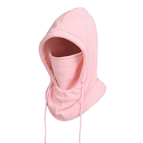Per uomo Unisex Passamontagna da sci Passamontagna Passamontagna in pile Cappelli Invernali Berretti Nero Rosa Poliestere Coulisse Pile Casual Confortevole All'aperto Abbigliamento quotidiano Colore