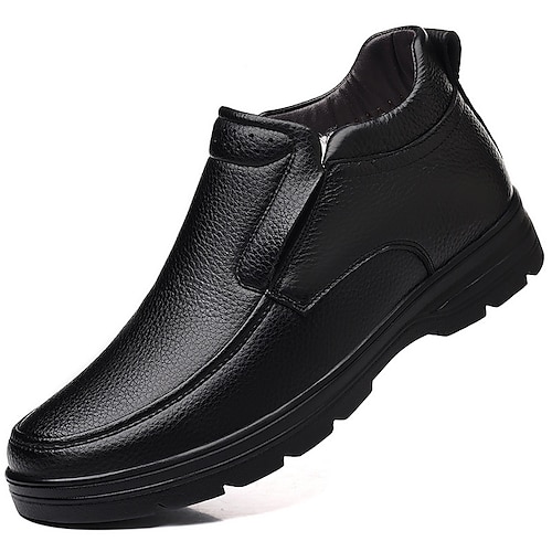 braune Herren-Schlupfstiefel aus Kunstleder mit isoliertem Futter – warmes und stylisches Schuhwerk für kaltes Wetter und Outdoor-Abenteuer Image