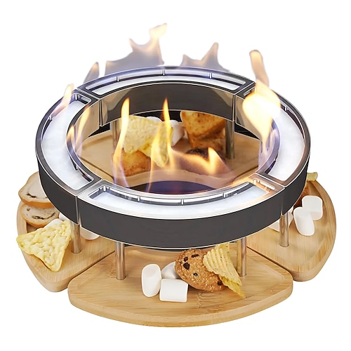 Großer Tischkamin aus Glas, 48,3 cm hoch, tragbarer Feuerschalentopf, sauber brennender Bioethanol-Kamin ohne Abzug für Partys und Veranstaltungen im Innen- und Außenbereich auf der Terrasse Image