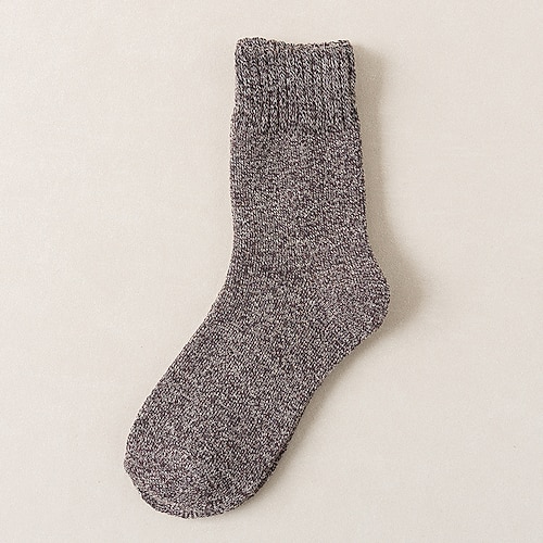 Herren 5 Paare Mehrfachpackungen Socken Laufsocken Freizeitsocken Schwarz Marinenblau Farbe Einfach Urlaub Sport Outdoor Täglich Basic Warm Herbst Winter Mode Lässig Image