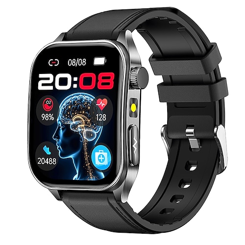 Smartwatch 650 nm Dual-Sonde Laser Gesundheitskonditionierung Blutsauerstoffdruck Harnsäure EKG PPG HRV Anruf 1,95 Bildschirm Smartwatch Image