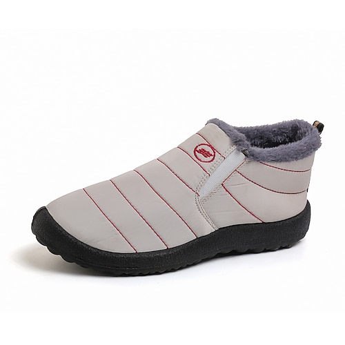 schwarze Herren-Winterstiefel zum Hineinschlüpfen mit Fleecefutter – warmes und gemütliches Schuhwerk für kaltes Wetter und Outdoor-Aktivitäten Image