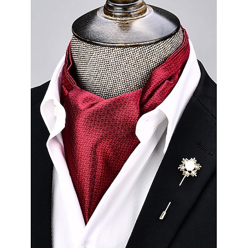 Herren-Paisley-Schal aus Kunstseide für Weihnachten – festliches Weihnachtsgeschenk, mehrere Farben, eleganter, formeller Stil für Winterpartys und Feiern Image