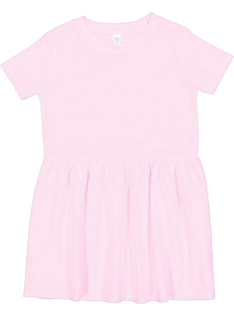Rabbit Skins 5333 Toddler Fine Jersey Dress Top in Pink size 2 | Cotton