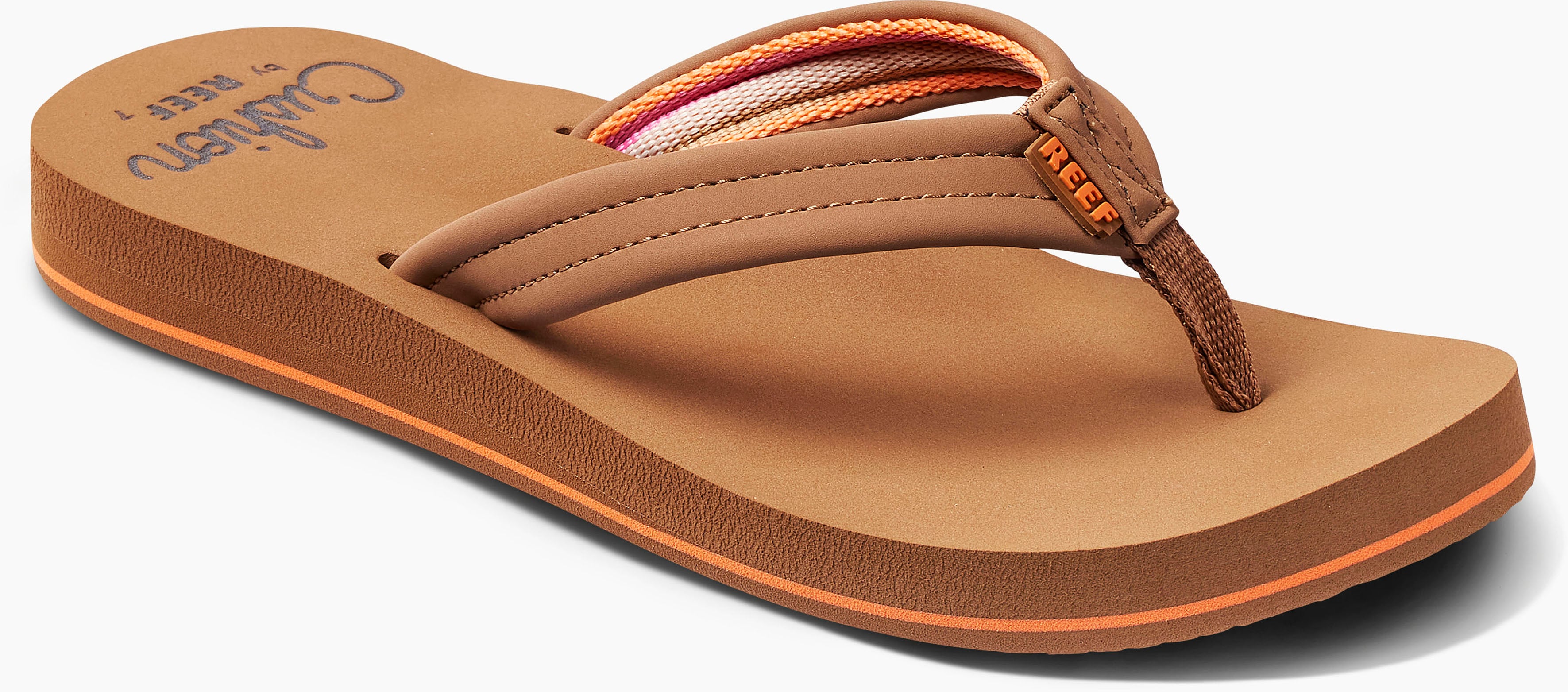 Sandale REEF "REEF CUSHION BREEZE", Damen, Gr. 42,5, braun (tan, smoothie), Synthetik, unifarben, Schuhe Sandale
