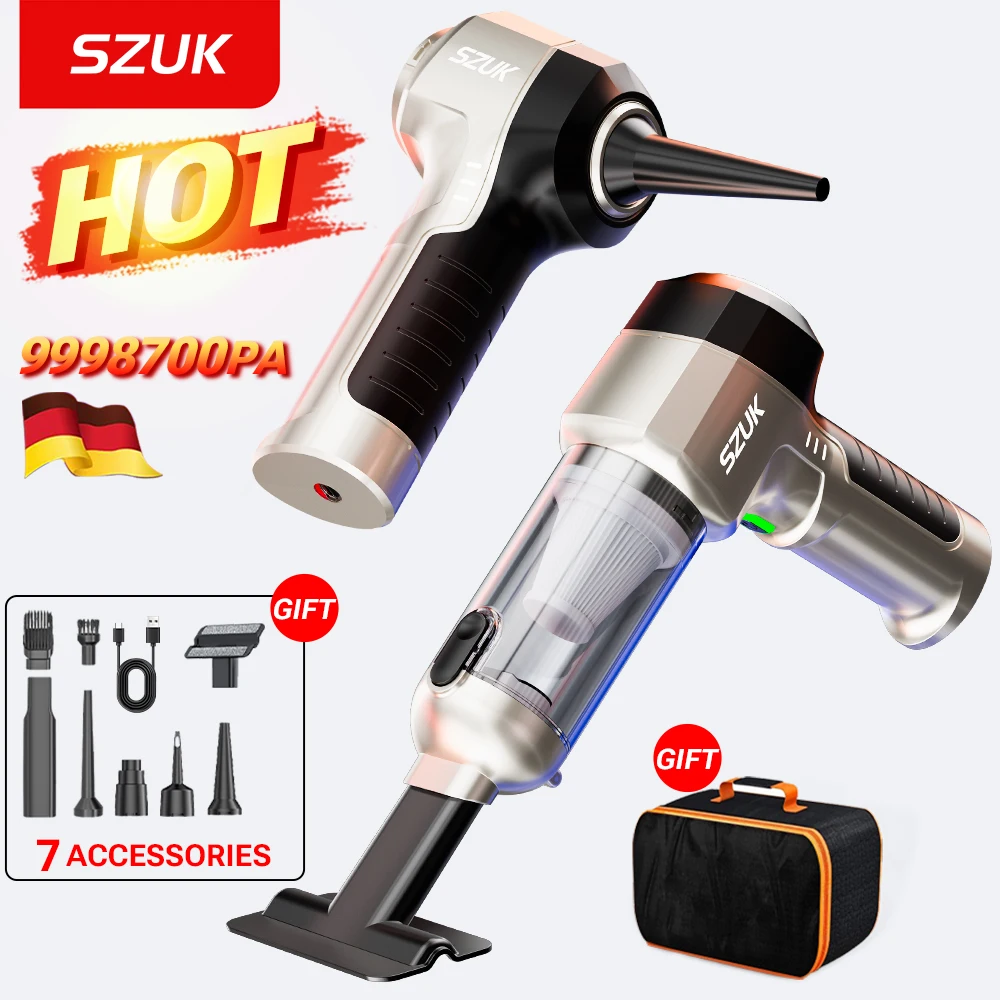 SZUK aspirateur de voiture Machine de nettoyage à forte aspiration sans fil nettoyeur à main sans fil Mini aspirateur Portable pour voiture aspirateur pour voiture aspirateur voiture aspirateur à main