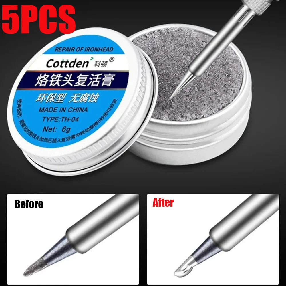 5/1Pcs Lötkolben Spitze Auffrischung Nicht-stick Zinn Solder Creme Sauber Paste für Oxid Kopf Auferstehung oxidative Aktivator Image