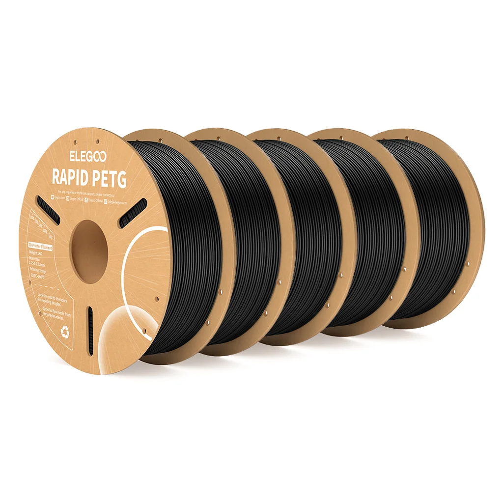 ELEGOO Rapid PETG Filament 1,75 mm 1 kg, Hochgeschwindigkeits-3D-Druckerfilament 30–600 mm/s, 1 kg, passend für die meisten FDM-3D-Drucker Image