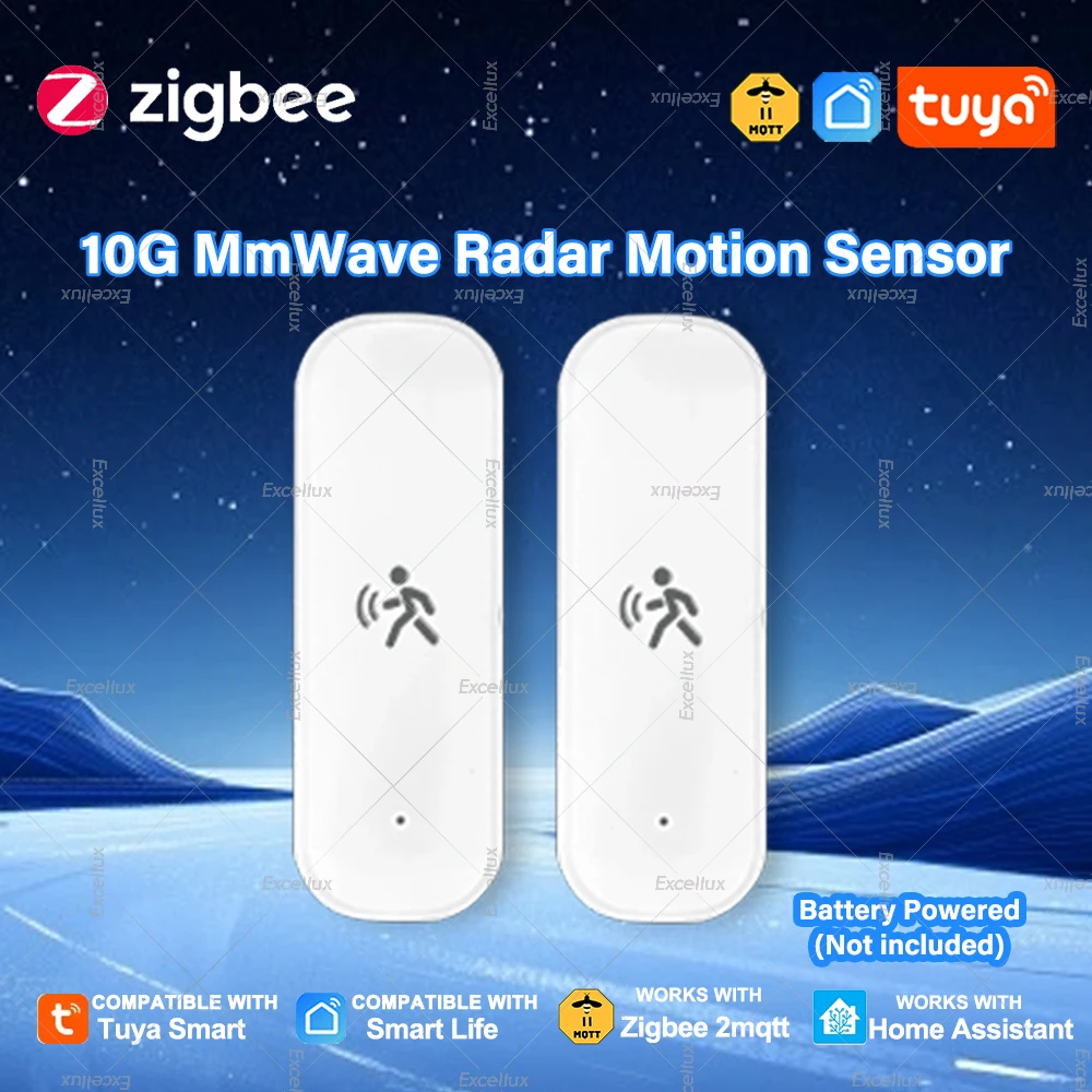 Zigbee 10G MmWave Radar-Bewegungssensor Tuya Smart Human Motion Sensor mit Beleuchtungsstärke Temperatur Luftfeuchtigkeit Unterstützung Zigbee2MQTT Image