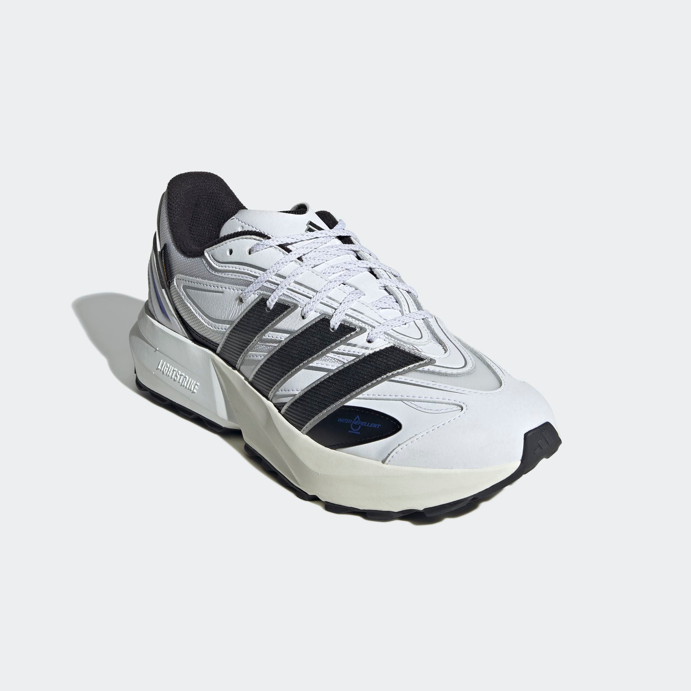 Sneaker ADIDAS SPORTSWEAR "LIGHTBLAZE ATR", Herren, Gr. 43, cloud weiß, matte silber, lucid blau, Leder, Synthetik, Textil, Schuhe Sneaker