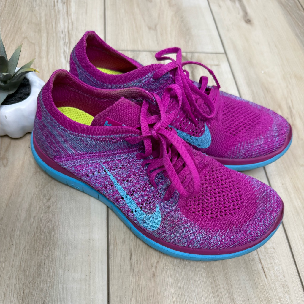 Nike Shoes | Women’s Nike Free Tennis Shoes Size 7.5 | Color: Blue/Pink | Size: 7.5