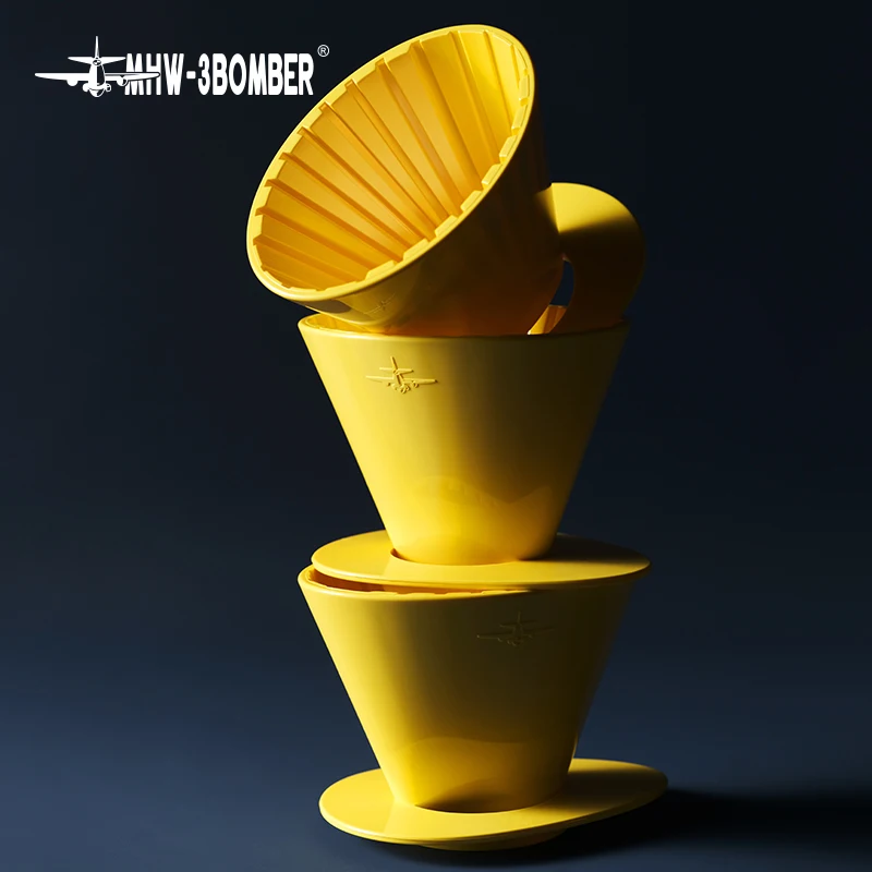 MHW-3BOMBER Ovaler Kaffeetropfer zum Übergießen, 1–2 Dientriert Kunststoff-Tropffilter, Kaffeemaschine mit 20 Filterpapier, Kaffeezubehör Image
