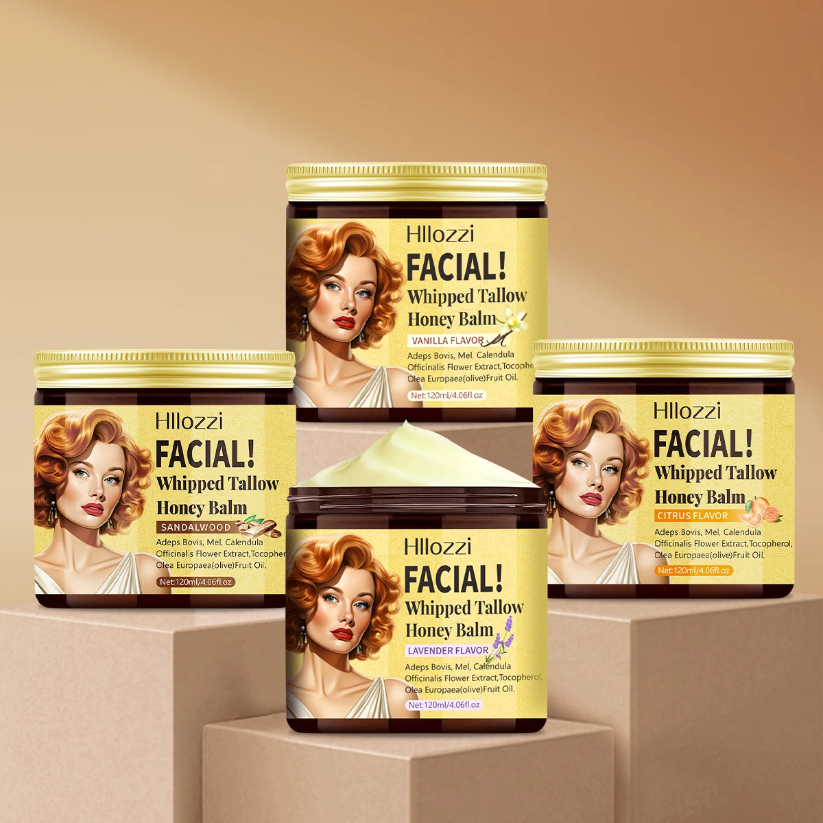 Schlagsahne Tallow Cream, feuchtigkeitsspendende Gesichts- und Körperlotion, Hautpflege, Lippenbalsam, feuchtigkeitsspendend, Image