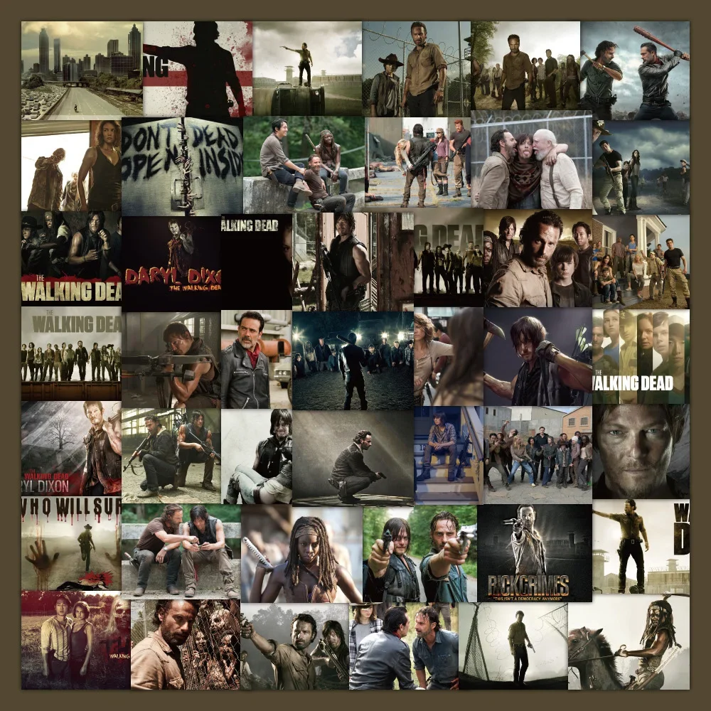 52PCS The Walking Dead Horror TV-Serie Aufkleber DIY Telefon Laptop Gepäck Skateboard Graffiti Aufkleber Spaß für Kinderspielzeug Image