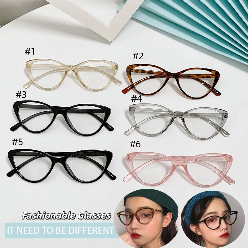 Trendige modische blaue Licht-blockierende Brille, Glas, Damen-Katzenaugen-Brille, Temperament, Anti-Strahlung, flache Linsen, о Petro). Image