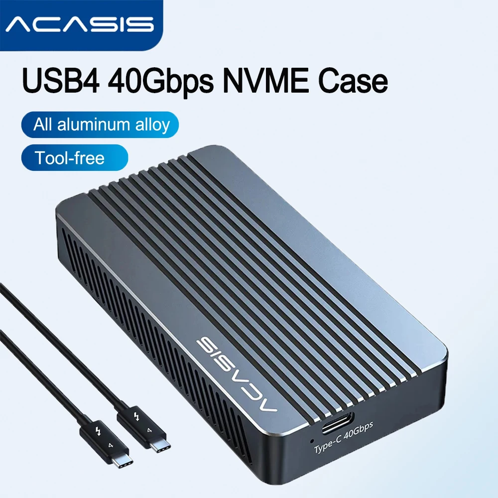 Acasis 40 Gbit/s USB4 M.2 NVMe SSD-Gehäuse kompatibel Thunderbolt 3/4/5 USB-C M2 NVME SSD-Gehäuse JHL7440 für M1 M2 Pro/Max MacBook Image