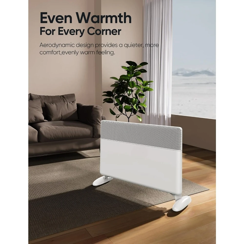 Electric Space Heaters/Convection Panel Space Heater,1500W Whole Room Heater for Indoor Use Large Room w/Program Thermostat,Wifi