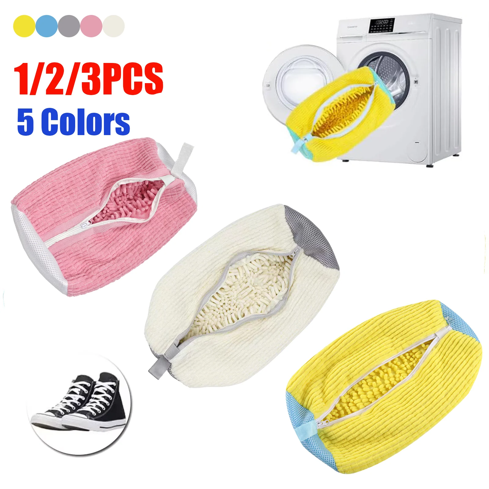 Durable Shoe Washing Machine Bag for Washer Dryer ,for All Shoes Size and Type,Shoe Washing Machine Bag With Self-locking Zipper
