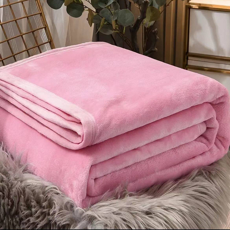 Flannel Coral Fleece Blanket, Soft Plush Throw Blanket for Bed, Sofa, or Office Nap, Summer Thickened Bed Sheet Blanket, Lightweight Towel Quilt