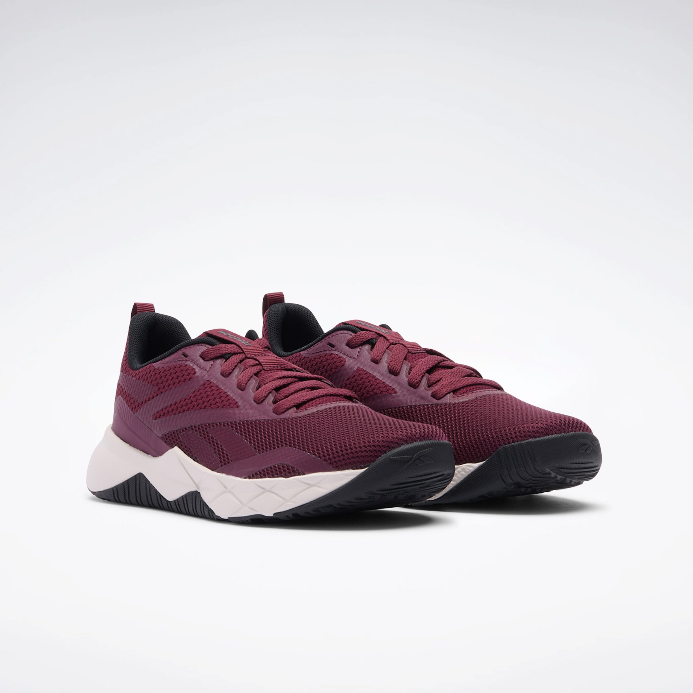 Trainingsschuh REEBOK "NFX TRAINER", Damen, Gr. 40, schwarz cherry, schwarz, luxe grau, Synthetik, Textil, Schuhe