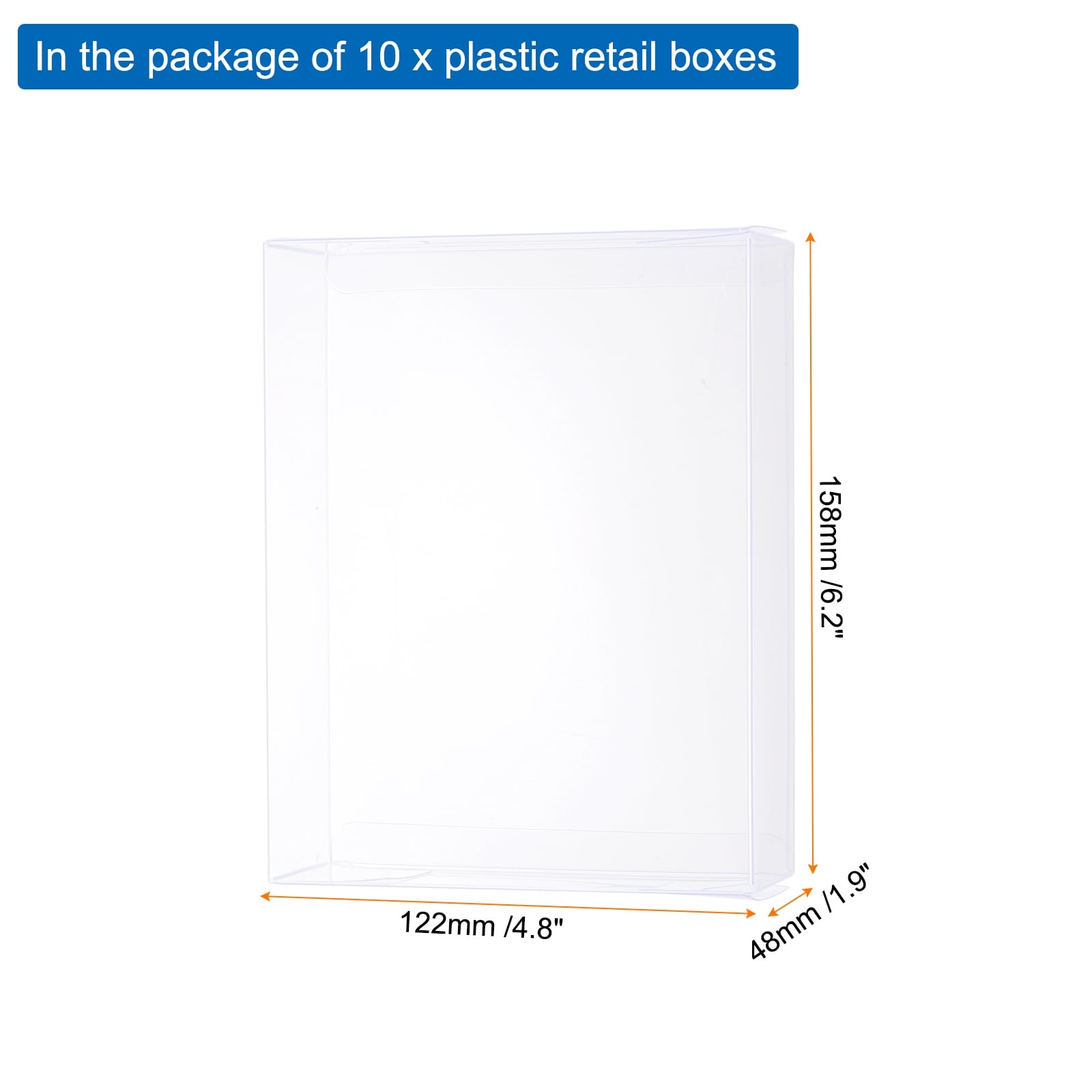 10 PCS Clear Gift Box, Plastic Packing Box for Candy Cookies