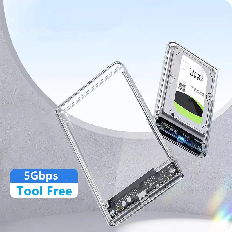 Boîtes de disque dur USB 3.0/Type C vers SATA III boîtier de disque dur 2.5 pouces HDD SSD boîtier externe boîtier de disque dur boîtier de disque dur externe
