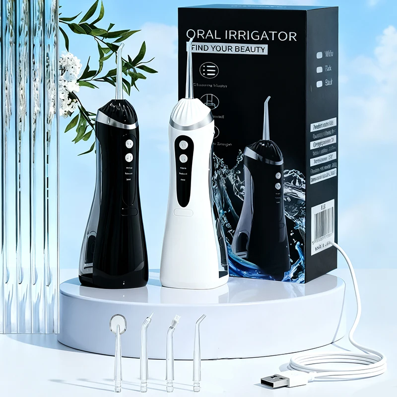 Elektrische Zahnwasserflosser Munddusche Tragbarer wiederaufladbarer Zahnreiniger 3 Reinigungsmodi Zahnreinigungszähne für zu Hause Image