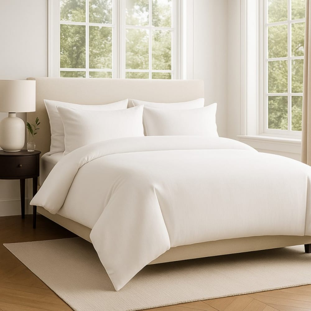 Parure 200x200 blanc drap 140x190/200 taies 50x70