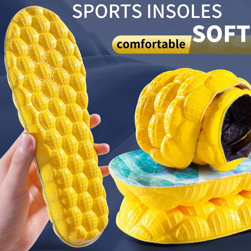 Weiche 4D-Schuhpolster, hohe Elastizität, Kissen, Arbeitskomfort, orthopädische Einlegesohlen für Männer und Frauen, Stoßdämpfung, Laufschuhpolster Image
