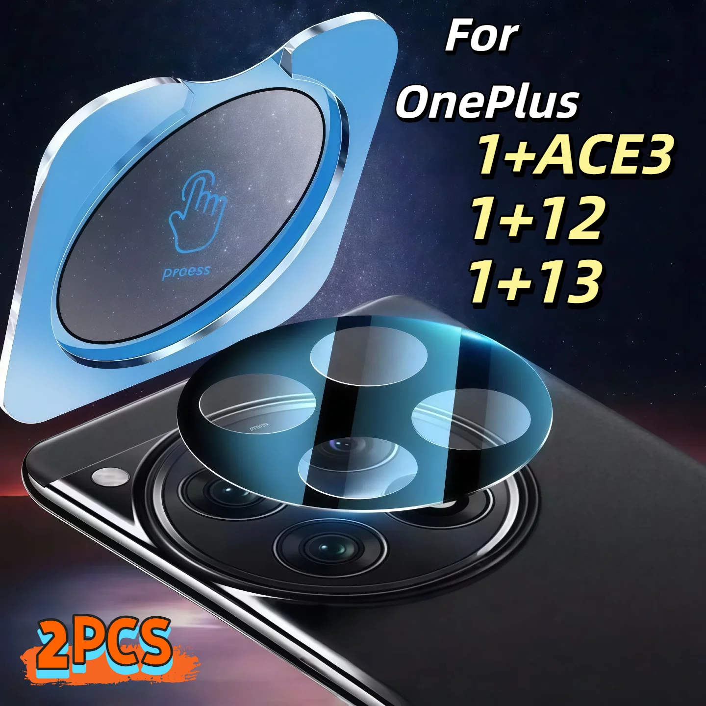 2PCS Für Oneplus 13 12 One Plus ACE 3 HD Klar Kamera Schützen Film Stealth Video Fotografie Widerstehen kratzer Einfach Installieren Kit Image