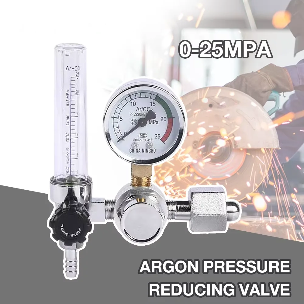 Neu 2022, CO2-Durchflussmesser Mig Tig 0-25 MPa, Standard-Durchflussmesser, Schweißgerät, Argon-Druckminderer Image