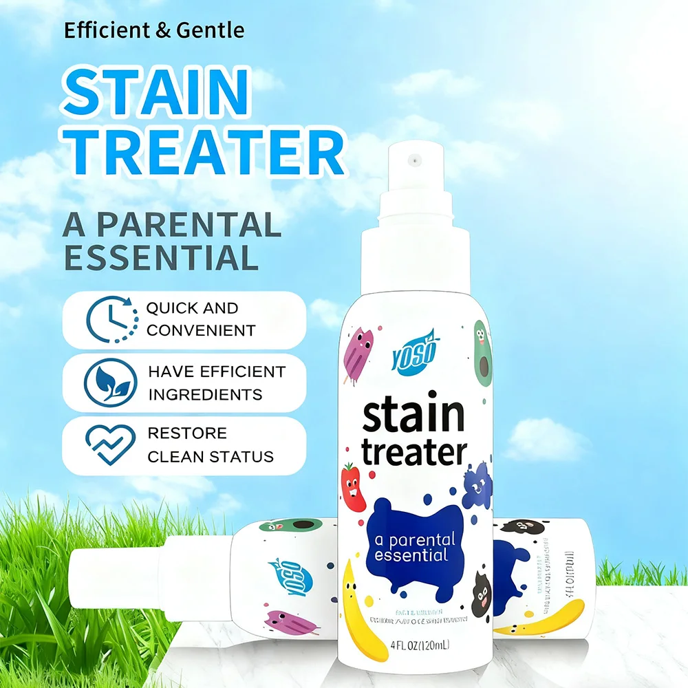 Fleckenbehandlungsspray, 4 Unzen Fleckenentferner – Essentials für Neugeborene und Babys – keine Trockenreinigung von Lebensmitteln, Fetten, Kaffee aus der Wäsche, Unterwäsche Image